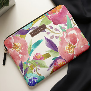 Waterverf Florals Laptop Sleeve