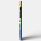 Waterverf Florals Peach Blue Monogrammed Case-Mate iPhone Case (Achterkant / Links)