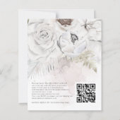 Waterverf Florals QR Code Weddenschap Uitnodigen (Achterkant)