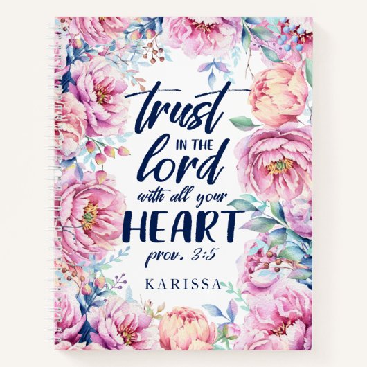  Waterverf Florals | Schrift Notitieboek (Voorkant)