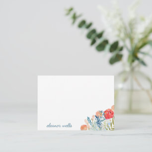 Waterverf Florals Speciaal Papier Notitiekaartje