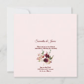 Waterverf Florals Weddenschap Kaart (Achterkant)