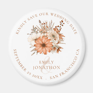 Waterverf Florals Wedding Keepslag Save the Date Magneet