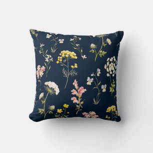 Waterverf floreel patroon, delicate bloemhand dd kussen