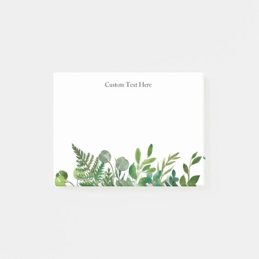 Waterverf florerende groen aangepaste tekst na-it  post-it® notes (Voorkant)