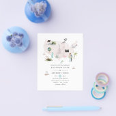 Waterverf Florida USA Destination Wedding Invite Flyer (Enkel)