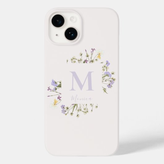 waterverf flormonogram Case-Mate iPhone case (Achterkant)