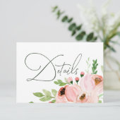 Waterverf florroze kaart (Staand voorkant)