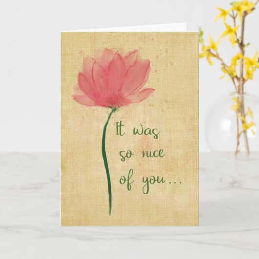 Waterverf Flower bedankt dat je zo mooi bent Kaart (Gele Bloem)