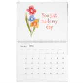 Waterverf Flower Compliment Quotes Kalender (Jan 2026)