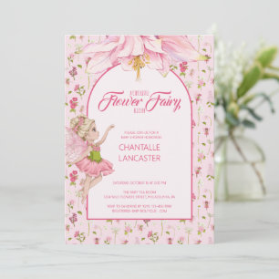 Waterverf Flower Fairy Baby shower Kaart