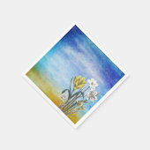 Waterverf Flower Napkins Servetten (Hoek)