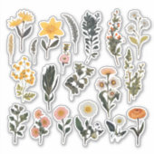 Waterverf Flower Scrapbook Stationery Sticker (Voorkant)
