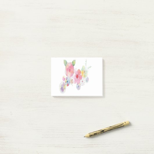Waterverf Flowers Art Post-it® Notes (Op bureau)