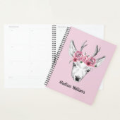 Waterverf Flowers Deer | Jouw namen toevoegen Planner (Display)