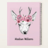 Waterverf Flowers Deer | Jouw namen toevoegen Planner (Achterkant)