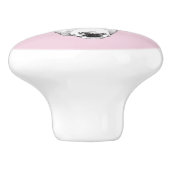 Waterverf Flowers Deer Keramische Knop (Zijkant)