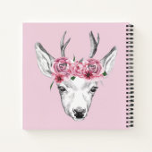 Waterverf Flowers Deer Notitieboek (Achterkant)