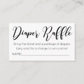 Waterverf Flowers Diaper Raffle Ticket Informatiekaartje (Voorkant)