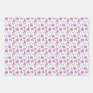 Waterverf Flowers die papierset overvullen Inpakpapier Vel