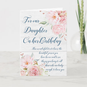 Waterverf Flowers Dochter Birthday Card Kaart