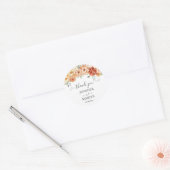 Waterverf Flowers Elegant Botanical Bedankt Ronde Sticker (Envelop)