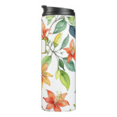 Waterverf Flowers Elegant Gepersonaliseerd Thermosbeker (Geroteerd rechts)
