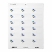 Waterverf Flowers Etiket (Full Sheet)