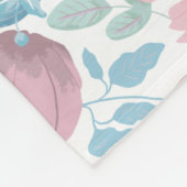 Waterverf Flowers Fleece Deken (Hoek)