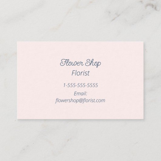 Waterverf Flowers Florist Shop Visitekaartje (Achterkant)