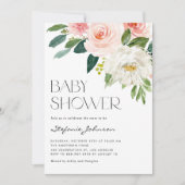 Waterverf Flowers Garden Baby shower Kaart (Voorkant)