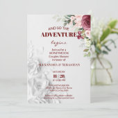 Waterverf Flowers Honeymoon Shower Kaart (Staand voorkant)