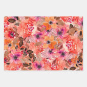 Waterverf Flowers Inpakpapier Vel (Voorkant)