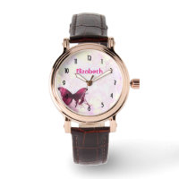 Waterverf Flowers met Butterfly Gepersonaliseerd