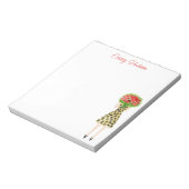 Waterverf Flowers Mode Girl Notitieblok (Gedraaid)