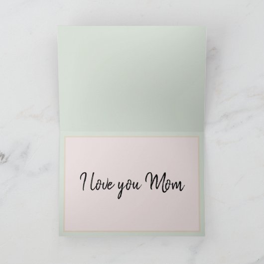 Waterverf Flowers Moderne Dochters Moederdag Kaart (Binnen)