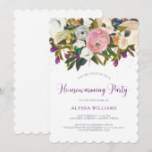 Waterverf Flowers | Partij voor de opwarming van d Kaart (Voorkant / Achterkant)