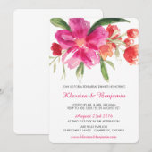 Waterverf Flowers Rehearings Kaart (Voorkant / Achterkant)