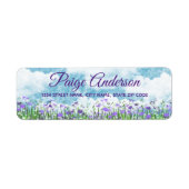 Waterverf Flowers Return Address Label (Voorkant)