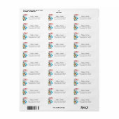 Waterverf Flowers Return Address Label (Full Sheet)
