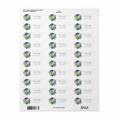 Waterverf Flowers Return Address Labels (Full Sheet)