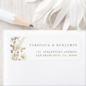 Waterverf Flowers Rustic Wedding Adresetiketten Etiket (Insitu)