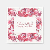 Waterverf Flowers Servet (Voorkant)