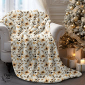 Waterverf Flowers Sherpa Deken