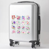  Waterverf Flowers Sticker (Koffer)