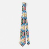 Waterverf Flowers Stropdas (Voorkant)