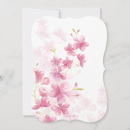 Waterverf Flowers Uitnodiging (Achterkant)