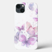 Waterverf Flying Pastel Vlinders Case-Mate iPhone Case (Achterkant)