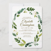 Waterverf Foliage Greenery Memorial Kaart (Voorkant)