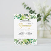 WATERVERF FOLIAGE LIJST GRAND OPENING CEREMONY BRIEFKAART (Staand voorkant)